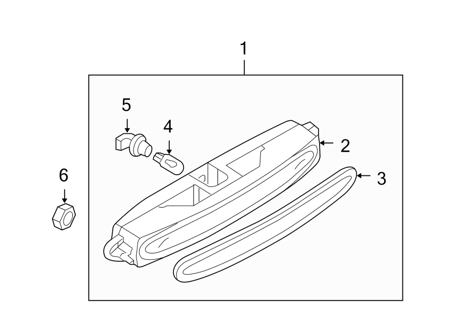 Diagram REAR LAMPS. HIGH MOUNTED STOP LAMP. for your 2023 Mazda CX-9  Signature Sport Utility 