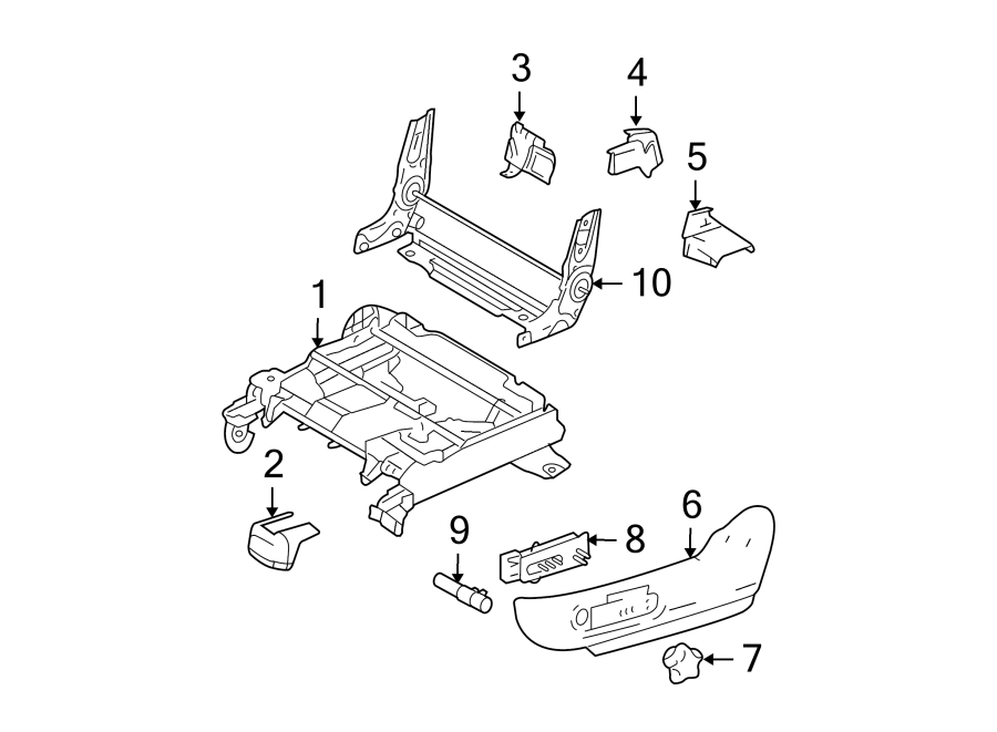 Diagram SEATS & TRACKS. TRACKS & COMPONENTS. for your Mazda 6  