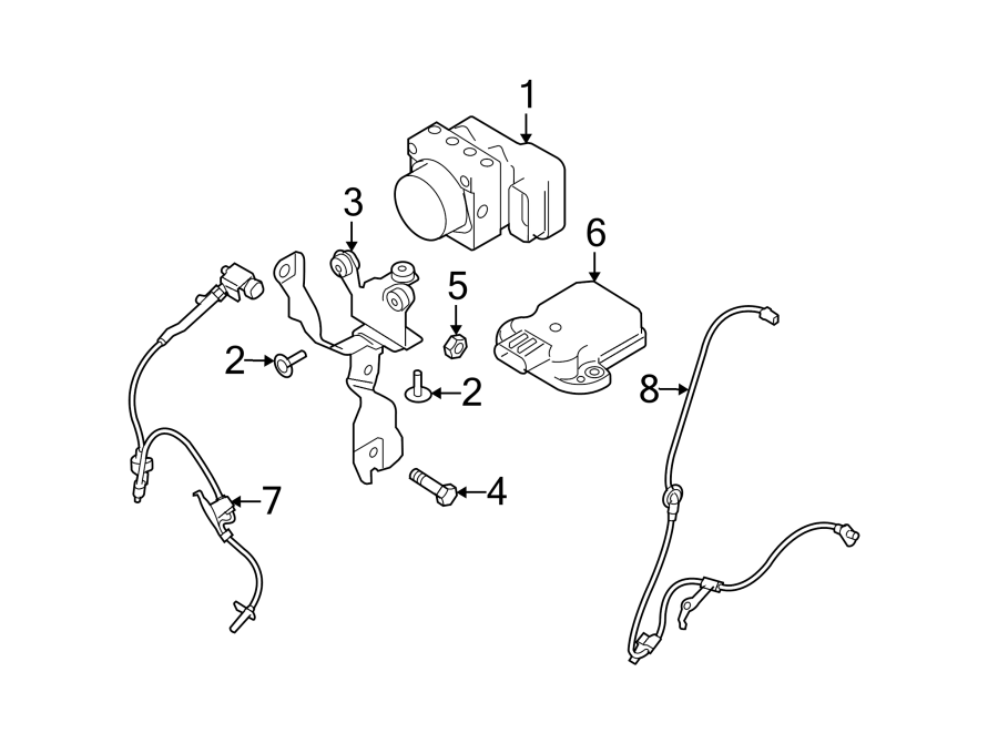 Diagram ABS COMPONENTS. for your 2022 Mazda 3  2.5 Turbo Hatchback 