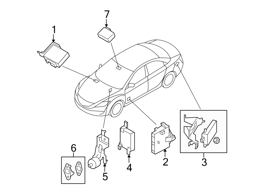 Diagram ELECTRICAL COMPONENTS. for your 2017 Mazda MX-5 Miata  Grand Touring Convertible 