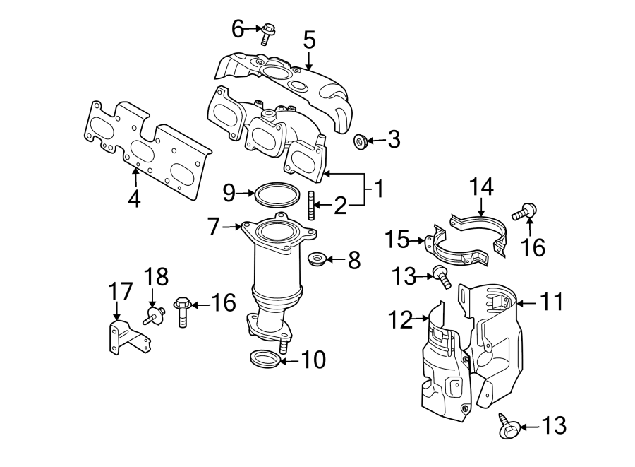 Diagram EXHAUST SYSTEM. MANIFOLD. for your 2020 Mazda CX-9   