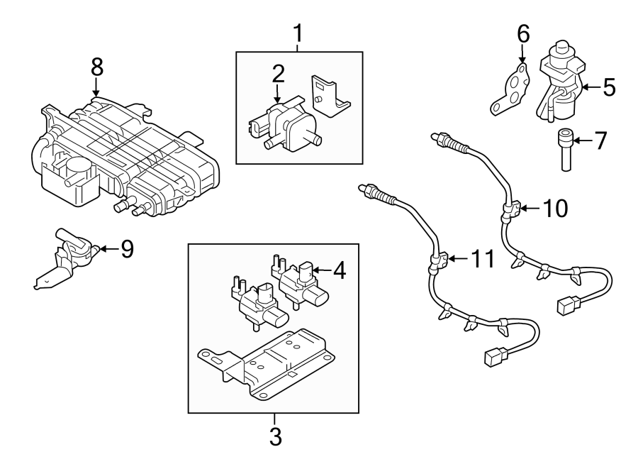 Diagram EMISSION SYSTEM. EMISSION COMPONENTS. for your 2015 Mazda MX-5 Miata   