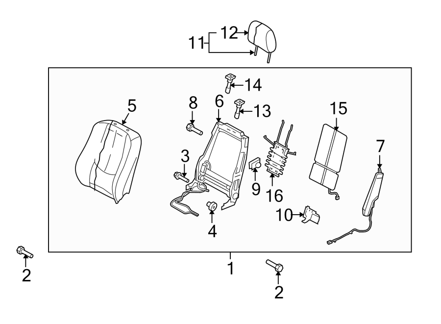 Diagram SEATS & TRACKS. DRIVER SEAT COMPONENTS. for your 2022 Mazda CX-5 2.5L SKYACTIV A/T AWD 2.5 S Carbon Edition Sport Utility 