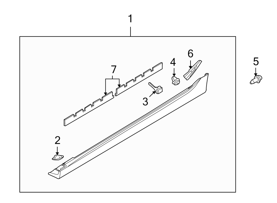 Diagram PILLARS. ROCKER & FLOOR. EXTERIOR TRIM. for your 2015 Mazda MX-5 Miata   