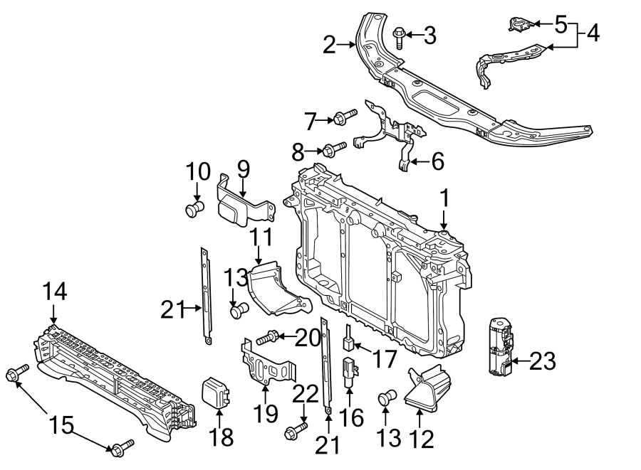 Diagram RADIATOR SUPPORT. for your Mazda 6  