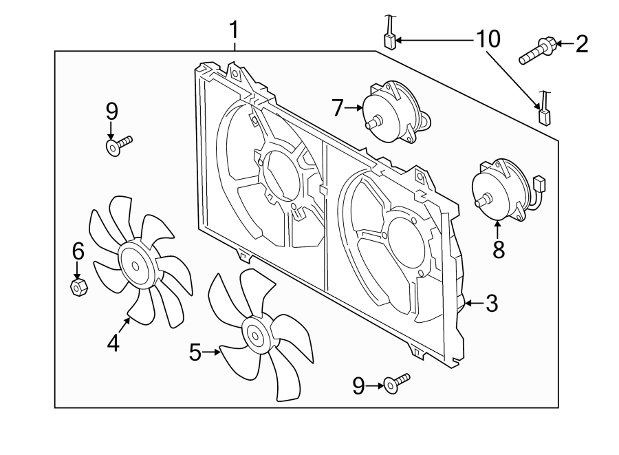 Diagram COOLING FAN. for your 2022 Mazda 3  2.0 Sedan 