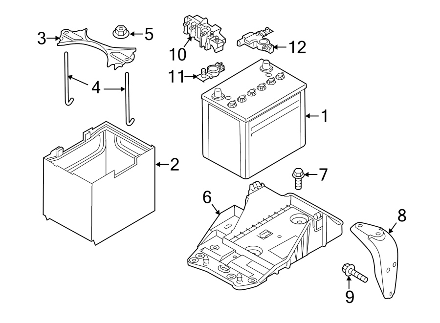 Diagram BATTERY. for your 2020 Mazda MX-5 Miata 2.0L SKYACTIV M/T RF Club Convertible 