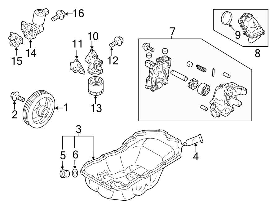 Diagram ENGINE / TRANSAXLE. ENGINE PARTS. for your 2004 Mazda MPV   