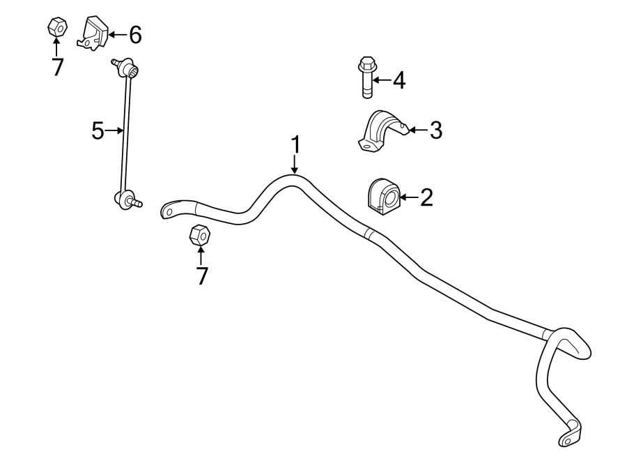 Diagram FRONT SUSPENSION. STABILIZER BAR & COMPONENTS. for your 2021 Mazda CX-5  Grand Touring Sport Utility 