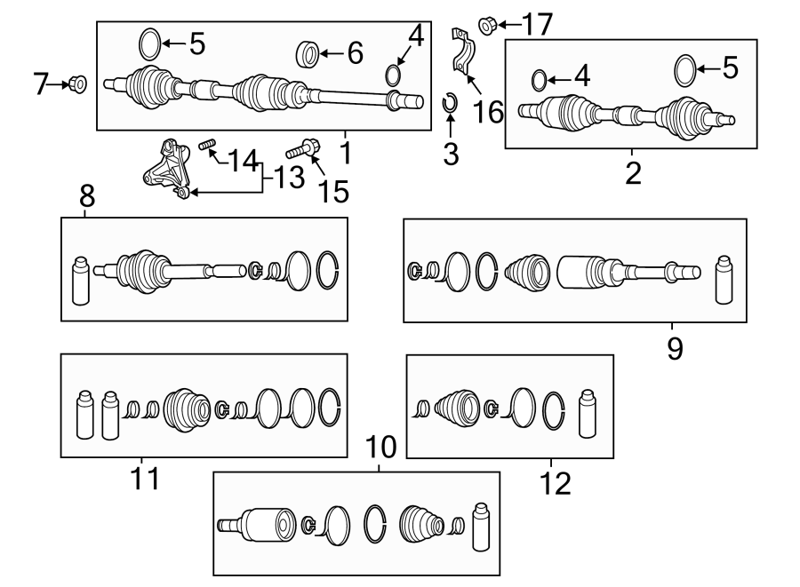 Diagram FRONT SUSPENSION. DRIVE AXLES. for your 2019 Mazda CX-5 2.5L SKYACTIV A/T FWD Touring Sport Utility 