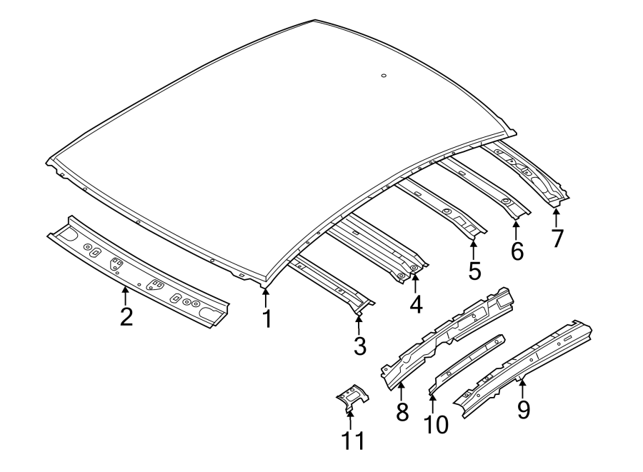 Diagram ROOF & COMPONENTS. for your 2007 Mazda B4000   