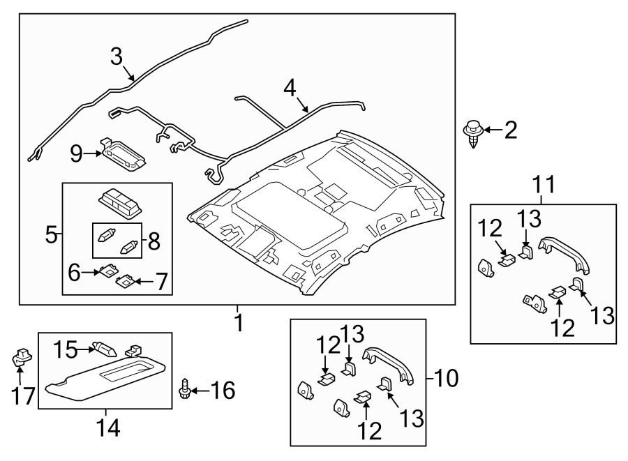 Diagram INTERIOR TRIM. for your 2021 Mazda MX-5 Miata  Club Convertible 