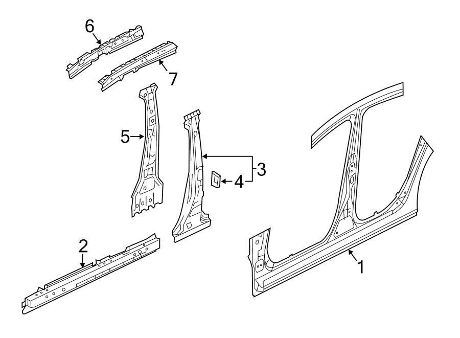 Diagram PILLARS. ROCKER & FLOOR. CENTER PILLAR & ROCKER. for your 2017 Mazda 6 2.5L SKYACTIV SULEV M/T Touring Sedan 