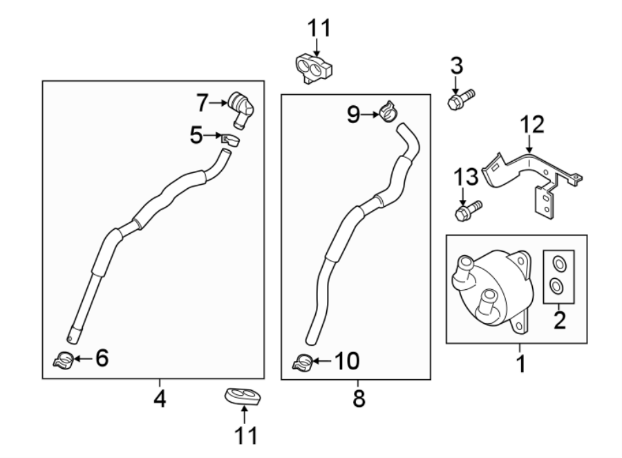 Diagram TRANS OIL COOLER. for your 2009 Mazda B2300   