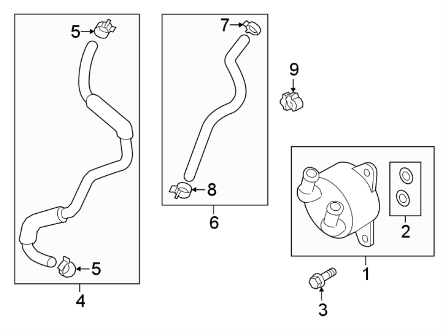 Diagram TRANS OIL COOLER. for your Mazda