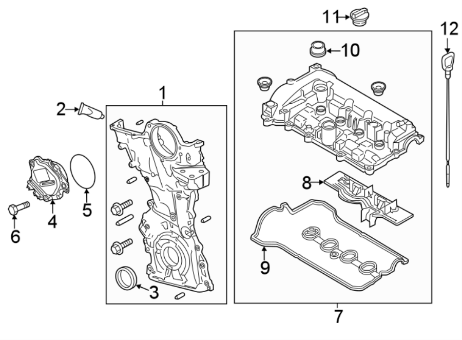 Diagram ENGINE / TRANSAXLE. VALVE & TIMING COVERS. for your 1991 Mazda 323   