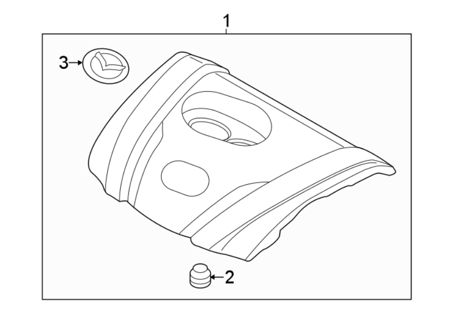 Diagram ENGINE / TRANSAXLE. ENGINE APPEARANCE COVER. for your 2010 Mazda 3  S Sedan 