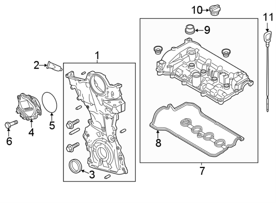 Diagram ENGINE / TRANSAXLE. VALVE & TIMING COVERS. for your 1995 Mazda Protege   