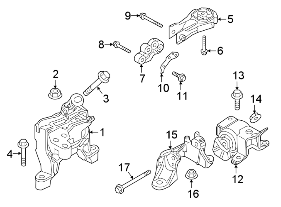 Diagram ENGINE / TRANSAXLE. ENGINE & TRANS MOUNTING. for your 2009 Mazda MX-5 Miata   