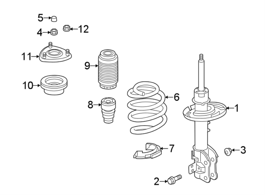 Diagram FRONT SUSPENSION. STRUTS & COMPONENTS. for your 2020 Mazda CX-5   