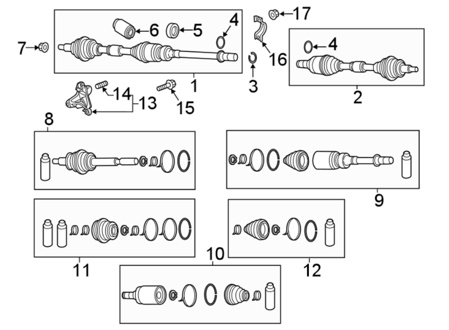 Diagram FRONT SUSPENSION. DRIVE AXLES. for your Mazda 6  