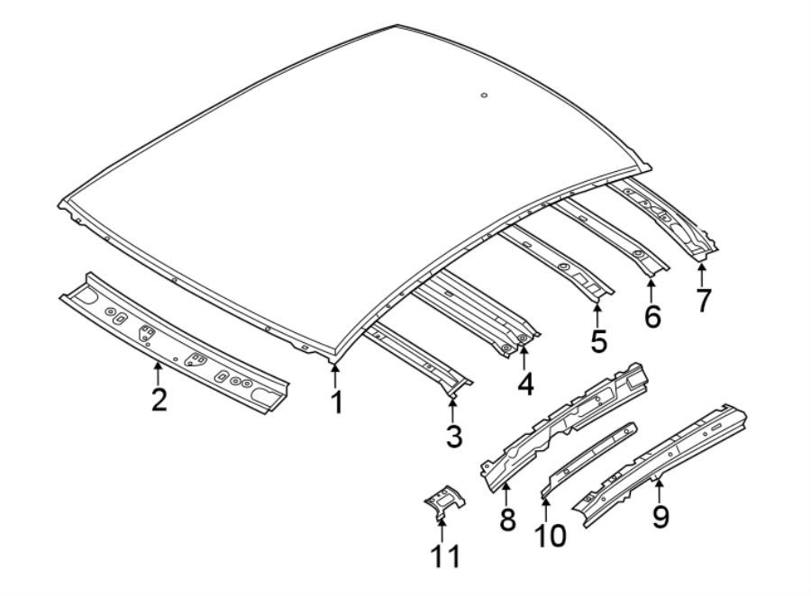 Diagram ROOF & COMPONENTS. for your 2007 Mazda B4000   