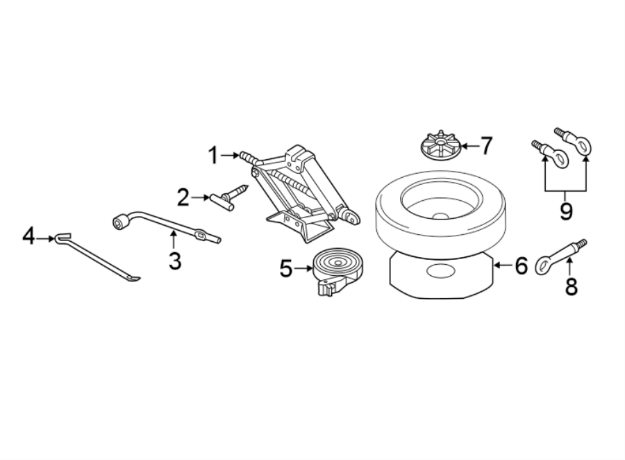 Diagram REAR BODY & FLOOR. JACK & COMPONENTS. for your 2023 Mazda MX-5 Miata  RF Grand Touring Convertible 