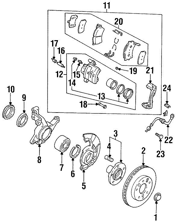 Diagram FRONT SUSPENSION. BRAKE COMPONENTS. for your 2018 Mazda CX-5  Grand Touring Sport Utility 