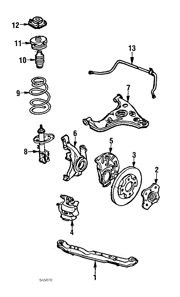 Diagram FRONT SUSPENSION. for your 2004 Mazda 3   