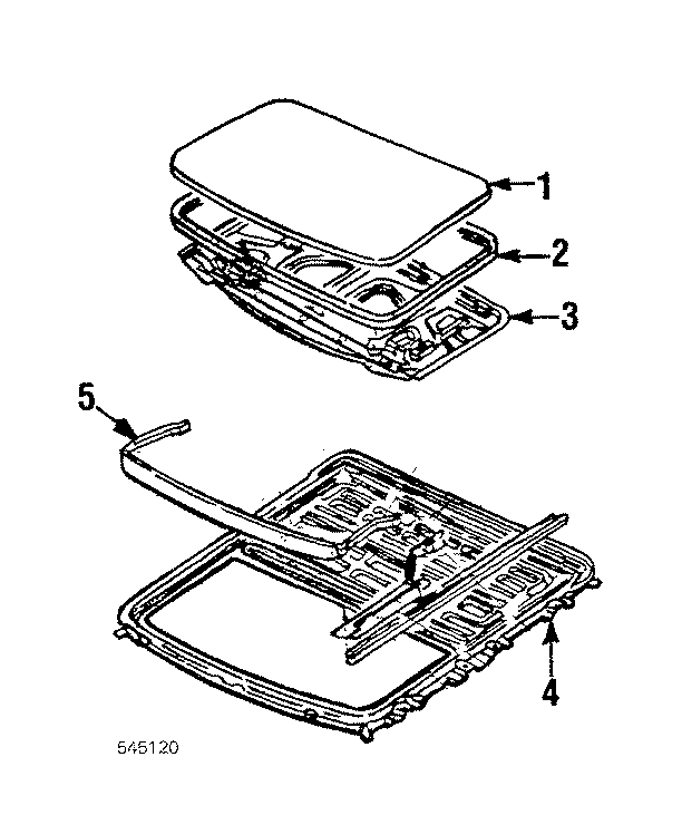 Diagram ROOF & BACK GLASS. SUNROOF. for your Mazda 626  