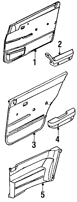 Full size assembly image of INTERIOR TRIM. (1/1)