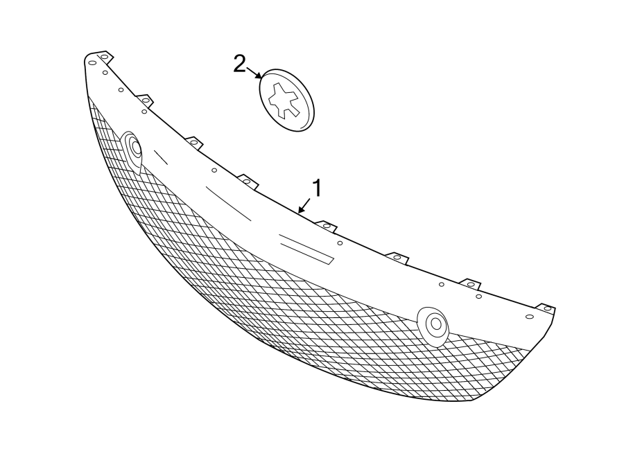 Diagram FRONT BUMPER & GRILLE. GRILLE & COMPONENTS. for your 1992 Mazda B2600   