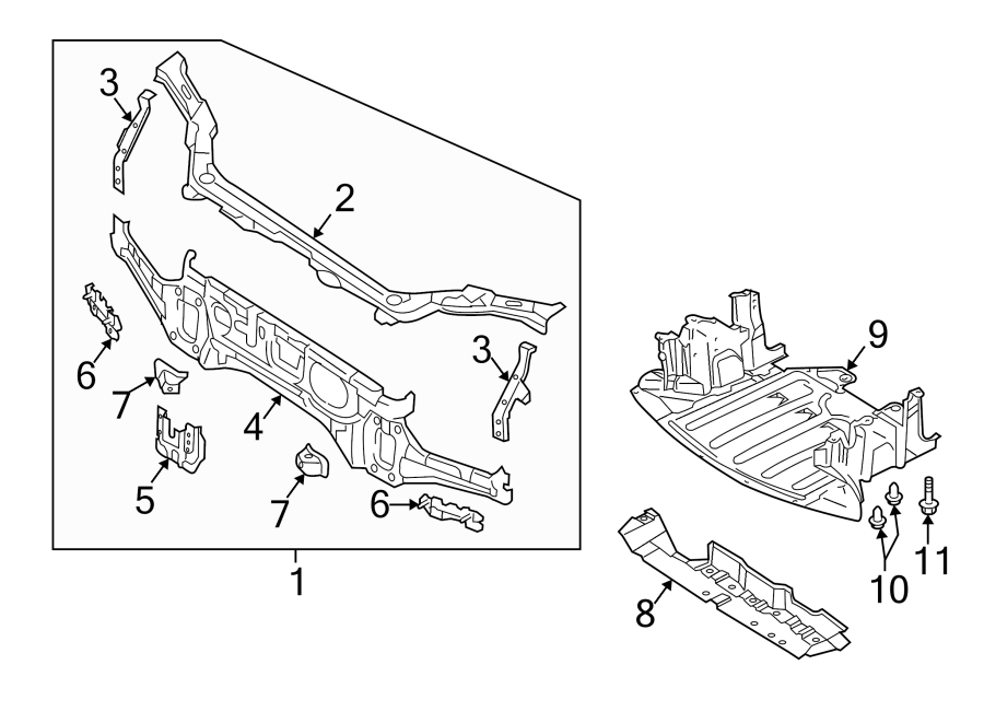 Diagram RADIATOR SUPPORT. for your 2022 Mazda MX-5 Miata  RF Grand Touring Convertible 