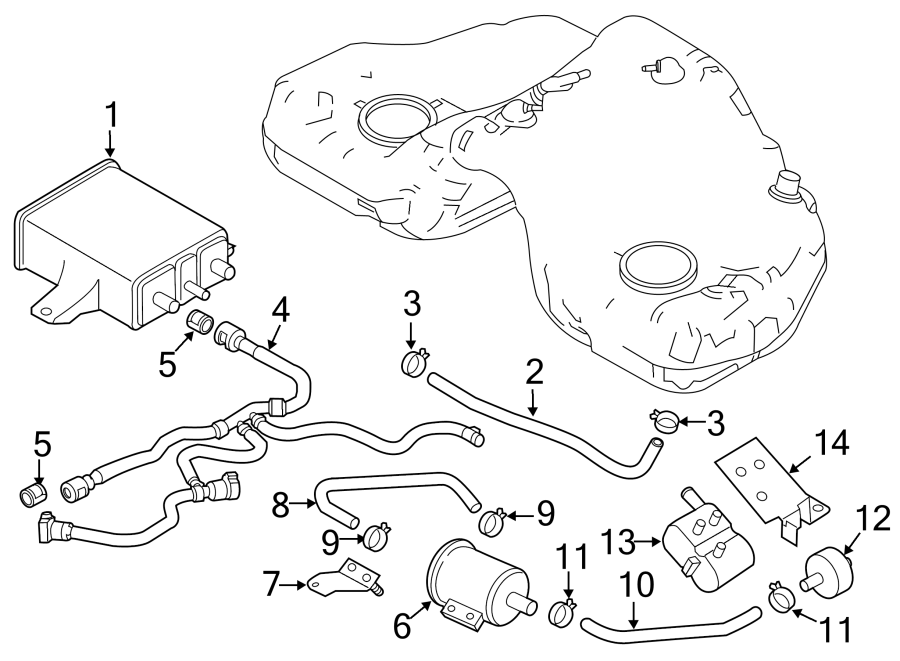 Diagram EMISSION SYSTEM. EMISSION COMPONENTS. for your 2015 Mazda MX-5 Miata 2.0L A/T Grand Touring Convertible 