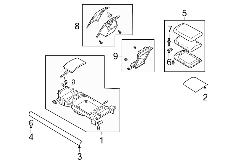 Diagram REAR CONSOLE. for your 2011 Mazda 6   