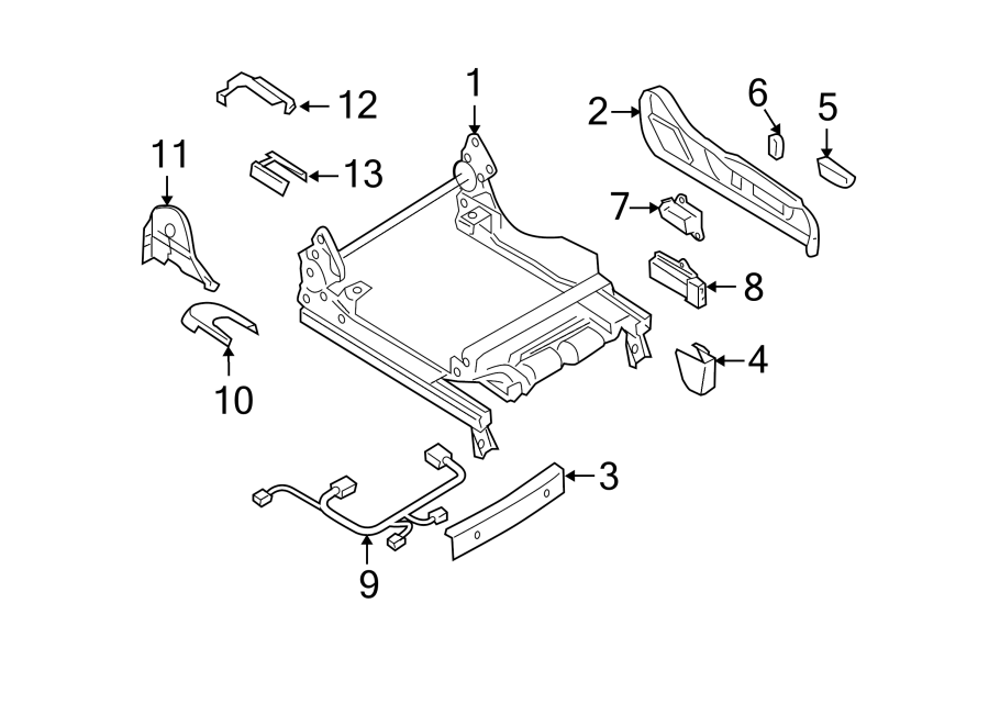 Diagram SEATS & TRACKS. TRACKS & COMPONENTS. for your 2006 Mazda MX-5 Miata  Base Convertible 