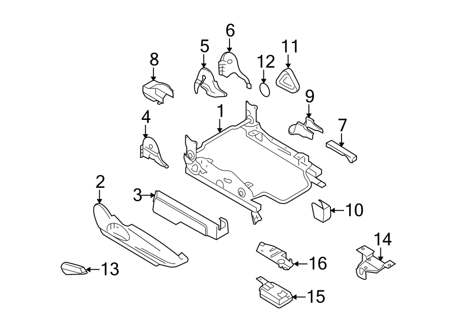 Diagram SEATS & TRACKS. TRACKS & COMPONENTS. for your Mazda RX-8  