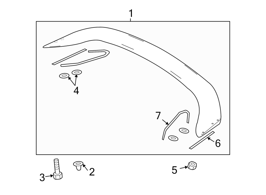 Diagram TRUNK LID. for your Mazda