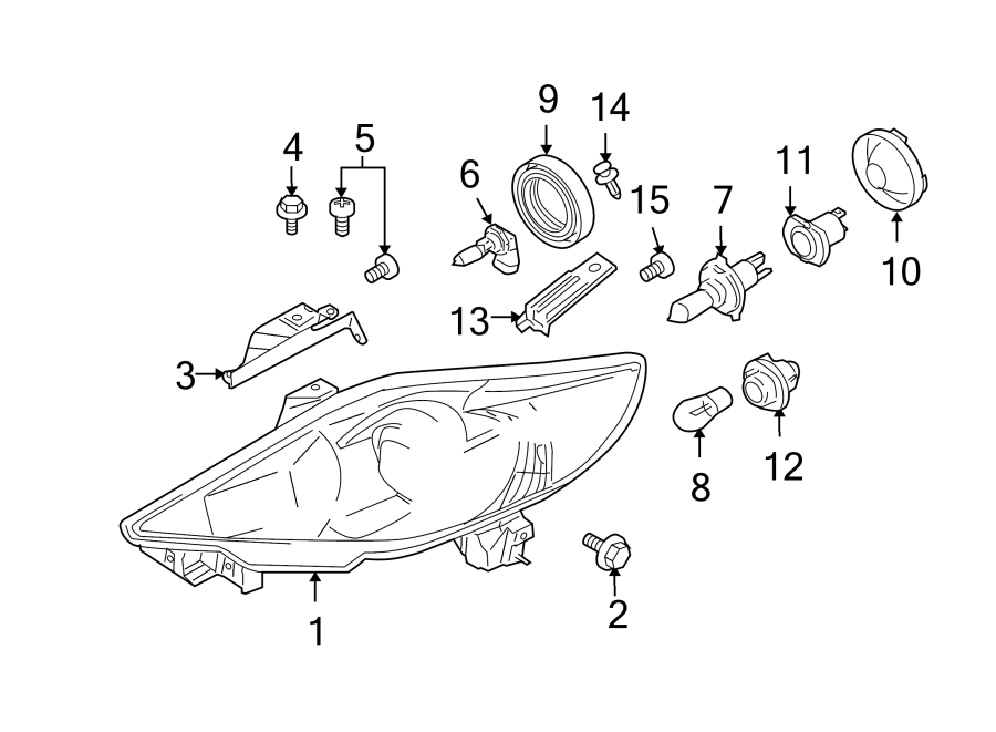 Diagram FRONT LAMPS. HEADLAMPS. for your 2020 Mazda CX-5   