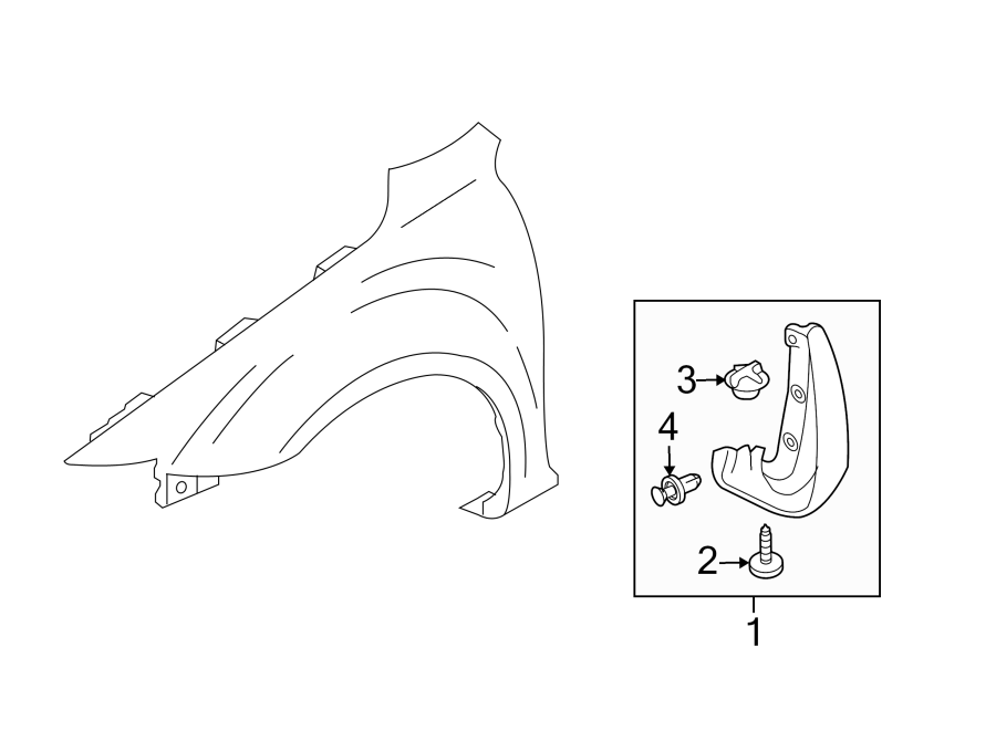 Diagram FENDER. EXTERIOR TRIM. for your 2009 Mazda B4000   