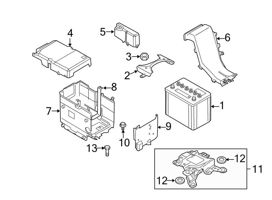 Diagram BATTERY. for your 2015 Mazda MX-5 Miata  Club Convertible 