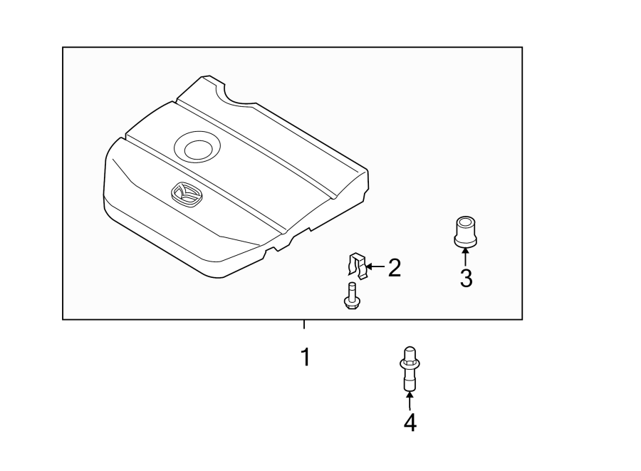 Diagram ENGINE / TRANSAXLE. ENGINE APPEARANCE COVER. for your 2008 Mazda MX-5 Miata 2.0L M/T Touring Convertible 
