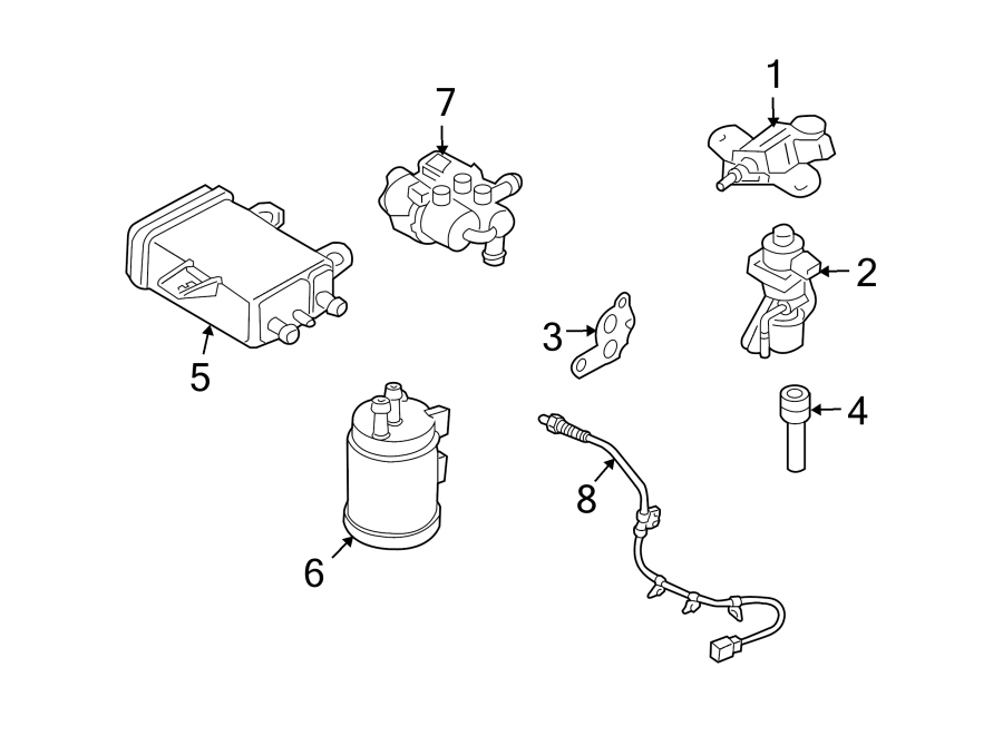 Diagram EMISSION SYSTEM. EMISSION COMPONENTS. for your 2021 Mazda CX-5 2.5L SKYACTIV A/T FWD Touring Sport Utility 