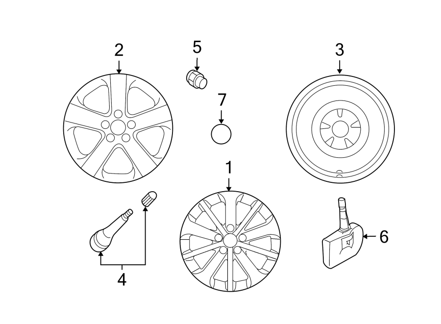 Diagram WHEELS. COVERS & TRIM. for your 2018 Mazda CX-5 2.5L SKYACTIV A/T AWD Touring Sport Utility 