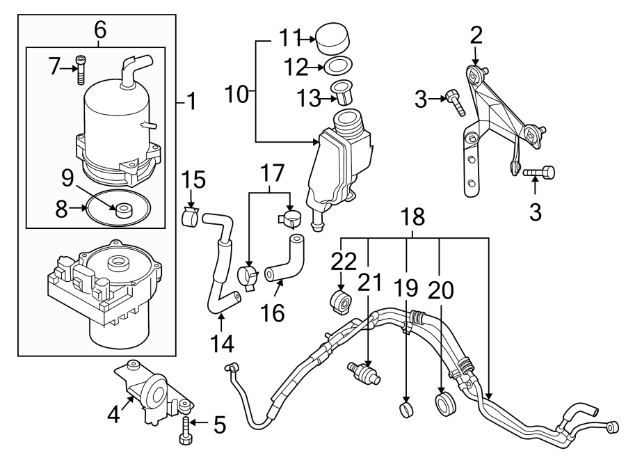 Diagram STEERING GEAR & LINKAGE. PUMP & HOSES. for your 2006 Mazda MX-5 Miata   