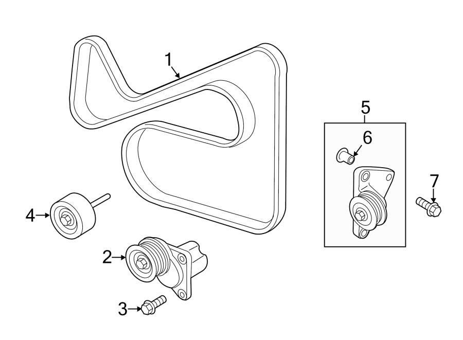 Diagram BELTS & PULLEYS. for your 2008 Mazda B2300   