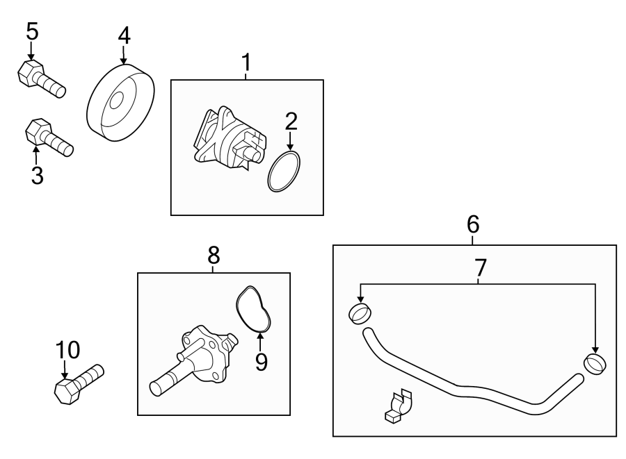 Diagram WATER PUMP. for your 2021 Mazda CX-5 2.5L SKYACTIV A/T AWD Grand Touring Reserve Sport Utility 