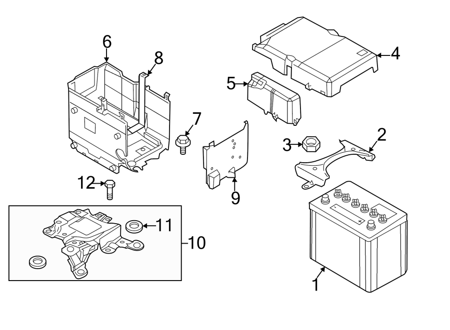 Diagram BATTERY. for your Mazda