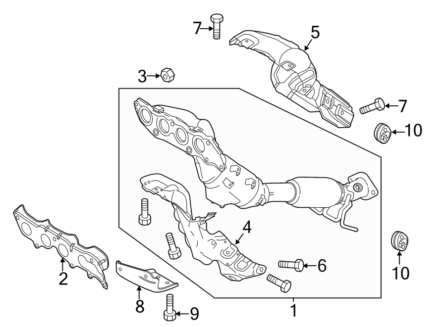 Diagram EXHAUST SYSTEM. MANIFOLD. for your 2021 Mazda MX-5 Miata   