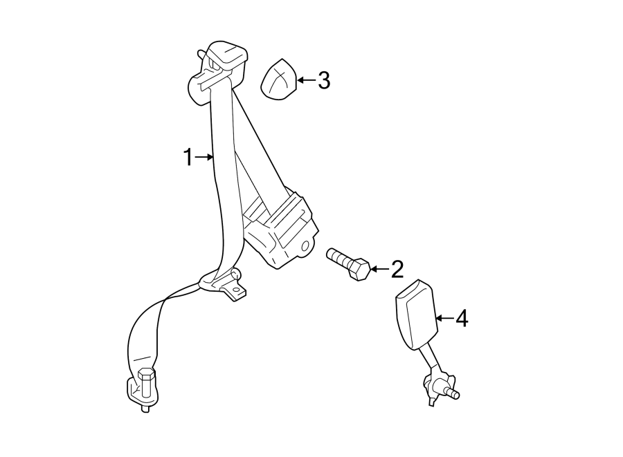 Diagram RESTRAINT SYSTEMS. SECOND ROW SEAT BELTS. for your Mazda